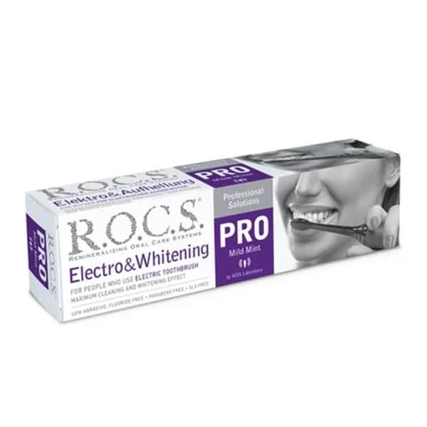Rocs معجون أسنان روكس برو إلكترو لتبييض الأسنان بنكهة النعناع الخفيف 60 مل