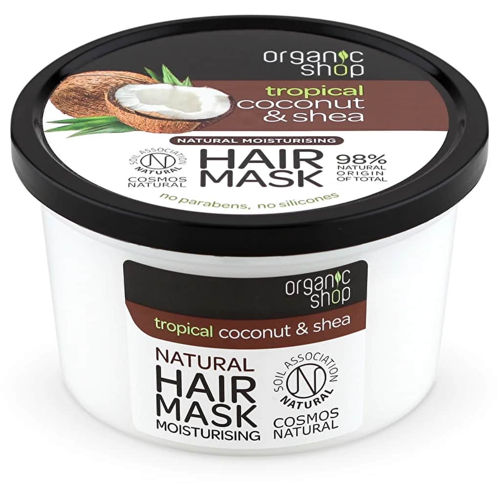 Organic Shop قناع الشعر بزيت جوز الهند وزبدة الشيا من أورجانيك شوب، 250 مل