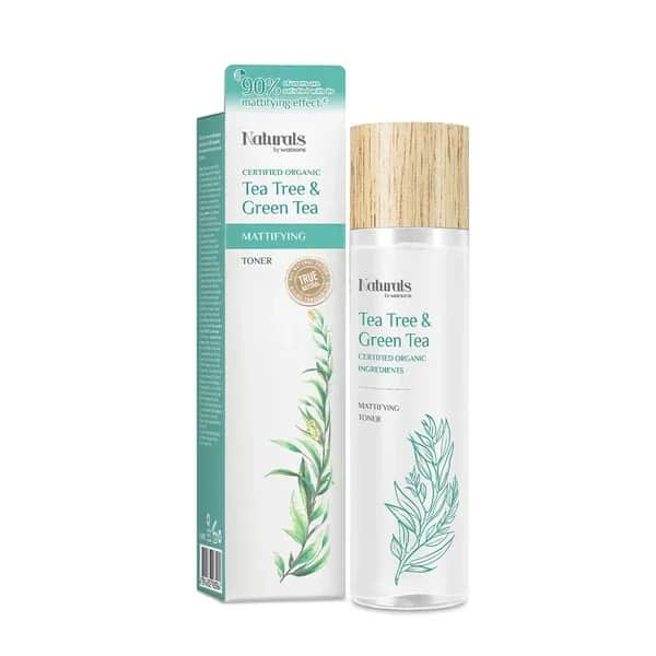 Watsons تونر ناتشورالز باي واتسونز لتنقية البشرة وإزالة اللمعان بخلاصة شجرة الشاي والشاي الأخضر 150 مل