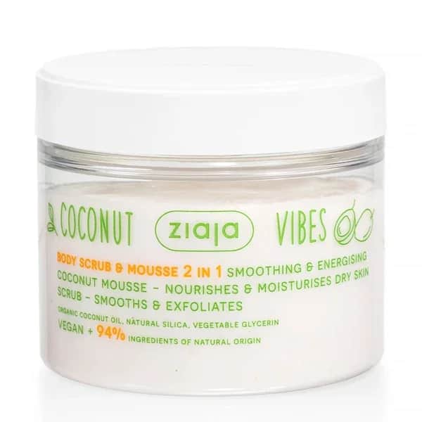 Ziaja مقشر الجسم ورغوة زياجا برائحة جوز الهند والبرتقال 270 مل
