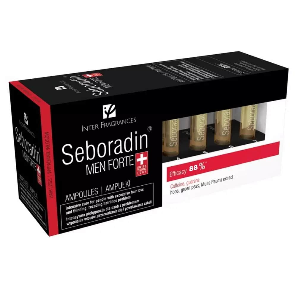 Seboradin أمبولات لعلاج تساقط الشعر للرجال من سيبور ادين 400 مل 14 امبولة 5.5 مل