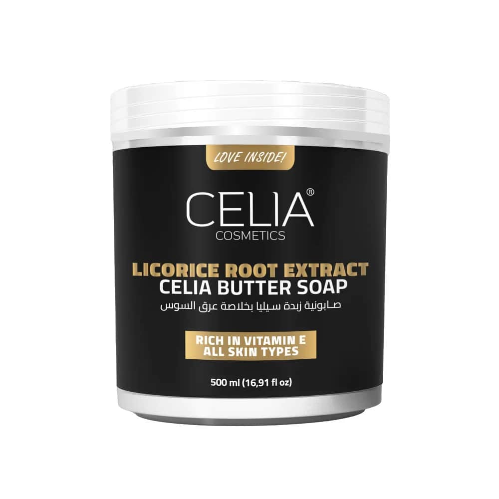 صابون زبدة سيليا مع مستخلص جذور العرقسوس 500 مل من سيليا Celia