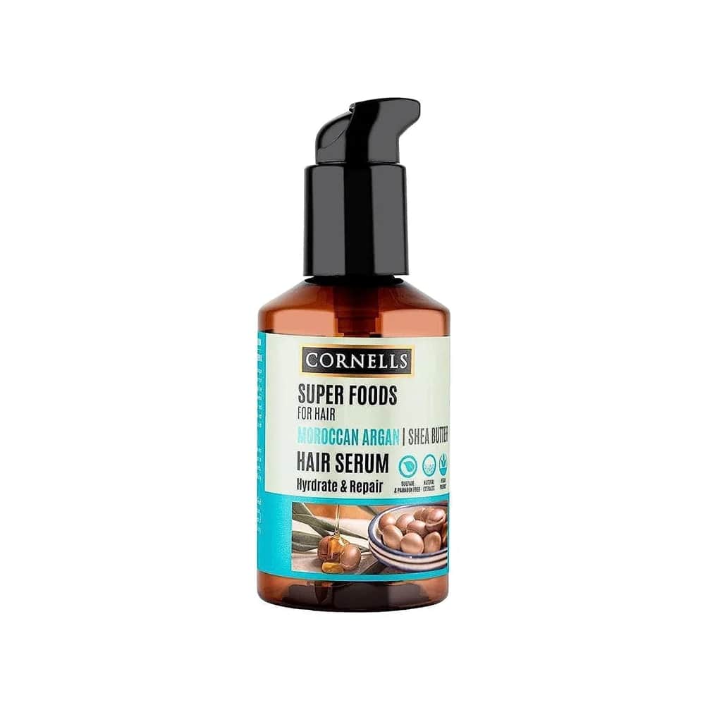 Cornells superfoods سيروم للشعر بخلاصة زيت الارجان المغربي وزبدة الشيا من من كورنلز سوبر فودز 165 مل