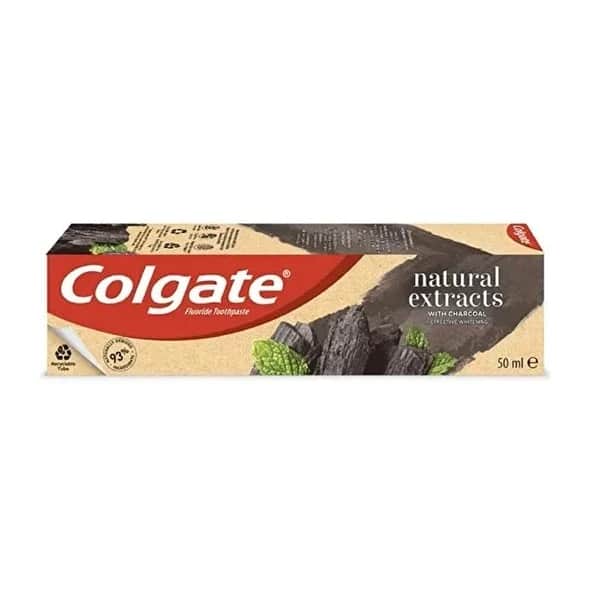 Colgate معجون أسنان كولجيت بالفحم النشط الطبيعي ٥٠ مل مزيل للبقع