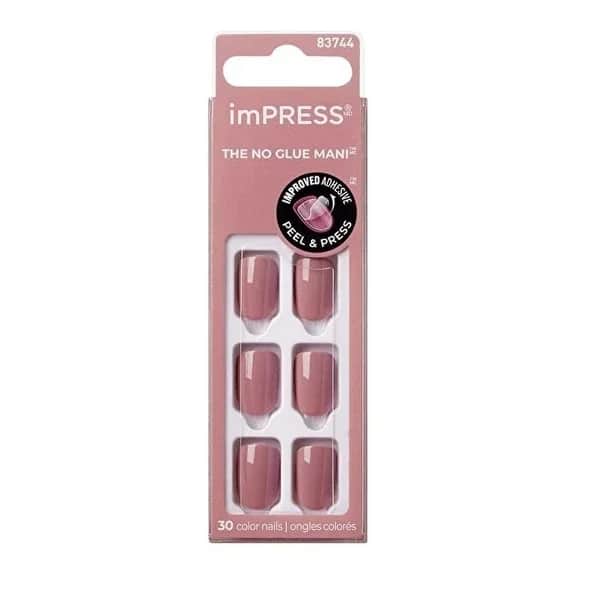 Impress أظافر صناعية لاصقة ذات لون وردي قصير من إمبريس كولور، قطعة واحدة