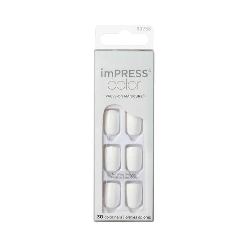 Impress أظافر صناعية لاصقة ملونة قصيرة من إمبريس 83758