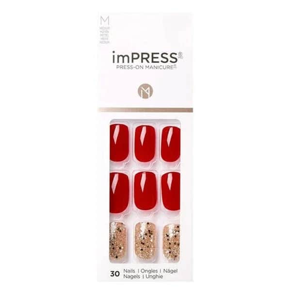 Impress أظافر صناعية إمبريس متوسطة الحجم لاست لوف نايلز، 30 قطعة