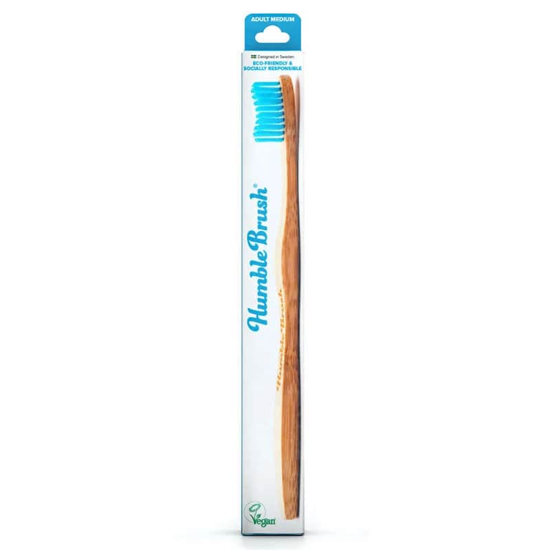 Humble Brush فرشاة أسنان للبالغين من ذا هامبل كو متوسطة زرقاء