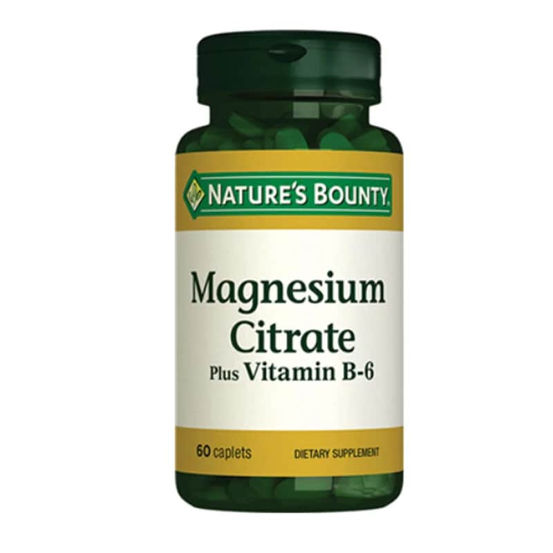 Nature's Bounty مكمل غذائي من ناتشرز باونتي، سترات المغنيسيوم مع فيتامين ب6، 60 كبسولة