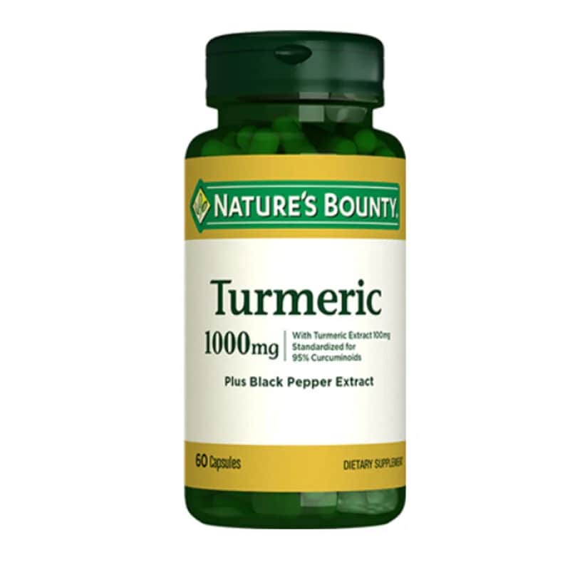 Nature's Bounty مكمل غذائي من نيتشرز باونتي كركم 1000 ملغ مع الفلفل الأسود، 60 كبسولة