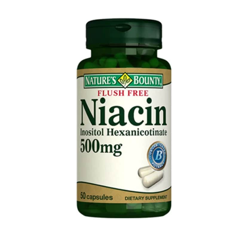 Nature's Bounty مكمل غذائي نياسين ناتشرز باونتي فلوش فري ٥٠٠ مجم، ٥٠ كبسولة