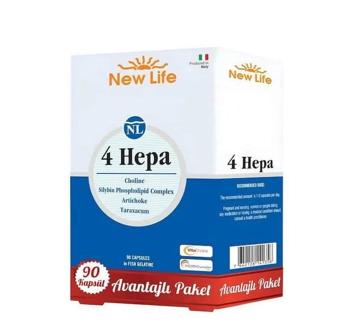 New Life مكمل غذائي نيو لايف 4 هيبا 90 كبسولة