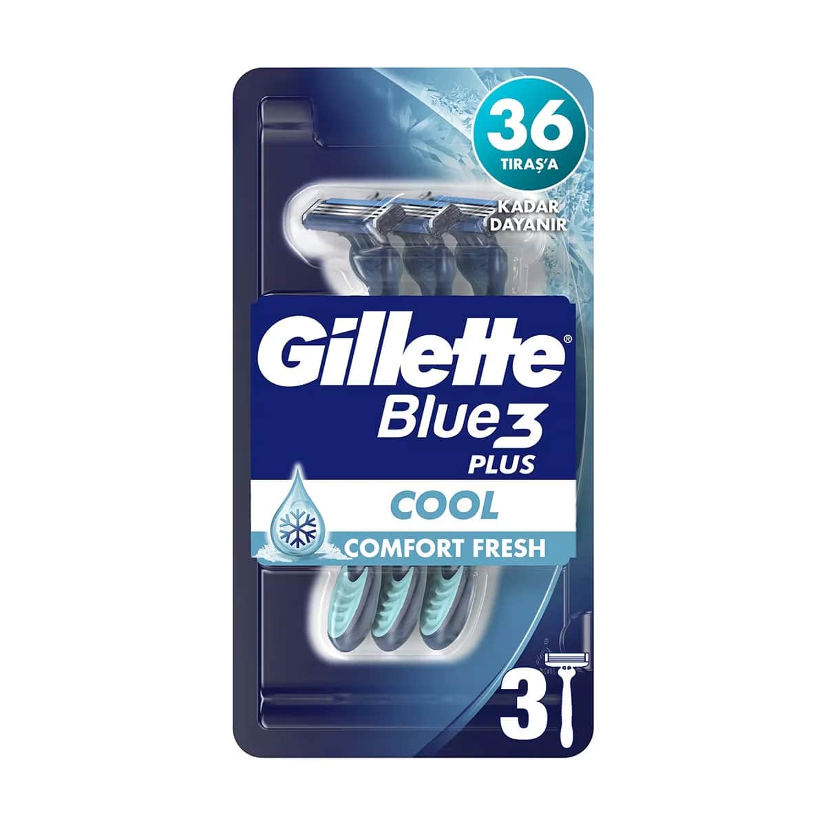 Gillette مجموعة جيليت رازور بلو 3 كول المكونة من 3 قطع