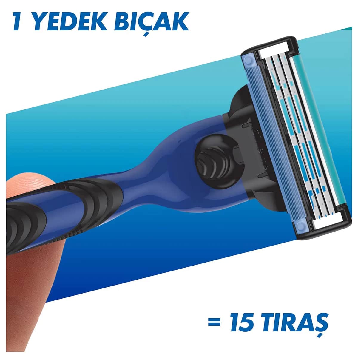 Gillette ماكينة حلاقة جيليت ماك 3 + شفرة حلاقة احتياطية عبوة من قطعتين