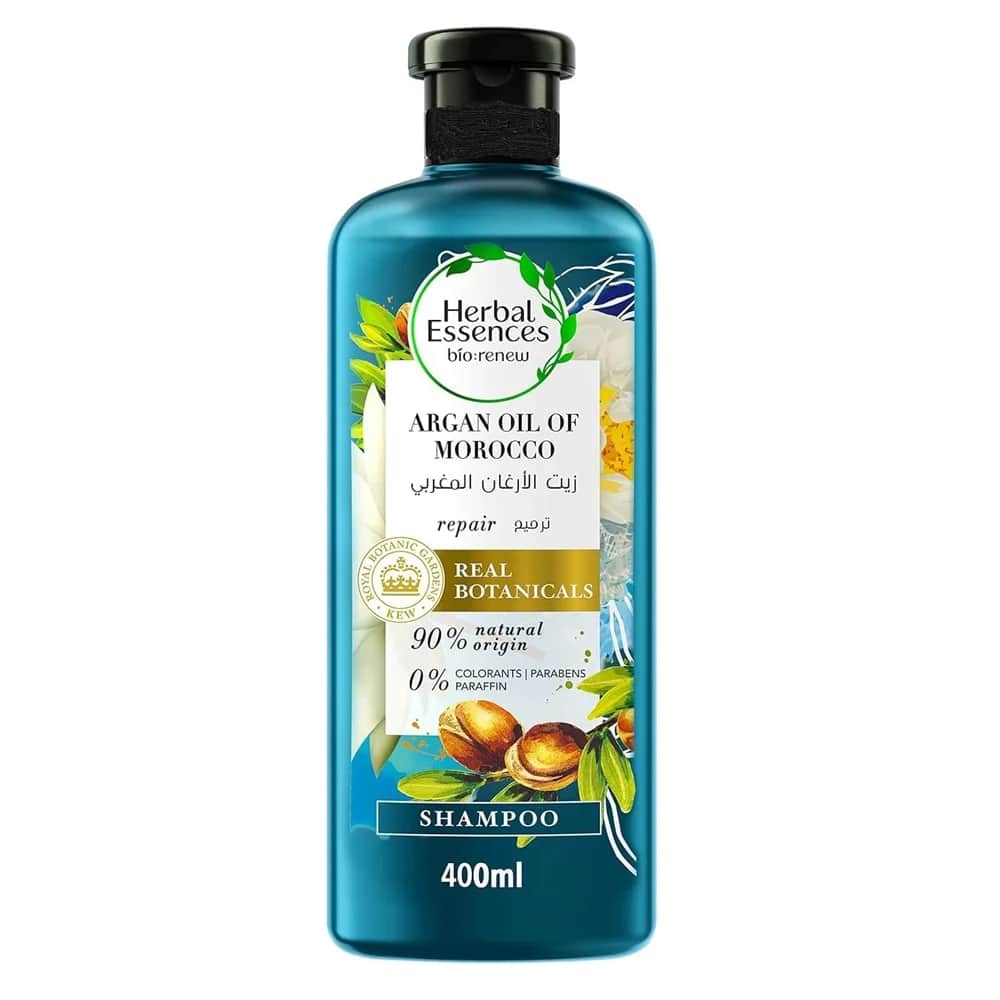 Herbal Essences شامبو شعر بزيت الارجان المغربي لتجديد واصلاح الشعر من هيربال اسينسز 400 مل