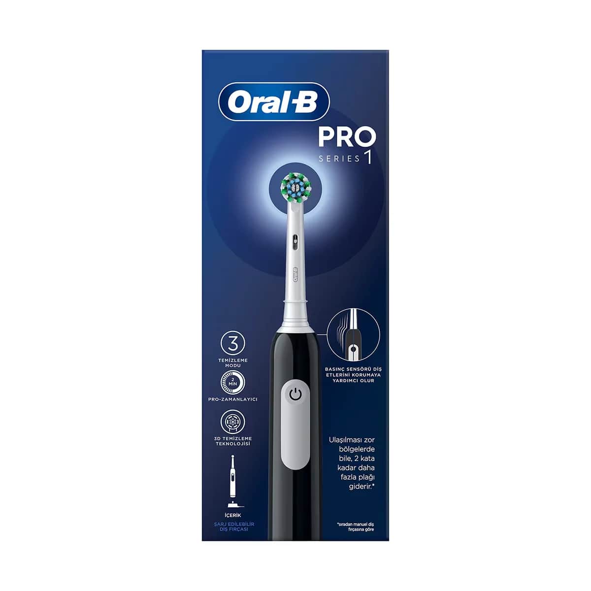 Oral-B فرشاة أسنان أورال-بي برو 1 الكهربائية باللون الأسود