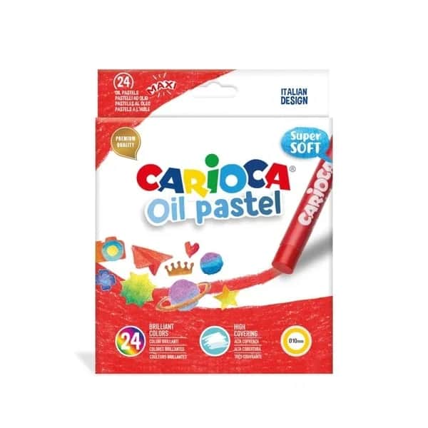 Carioca كاريوكا ٢٤ لون باستيل زيتي فاخر ألوان زاهية وناعمة ومتعددة الاستخدامات