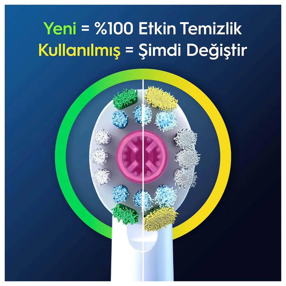 Oral-B رؤوس استبدال فرشاة الأسنان أورال-بي 3 دي لتبييض الأسنان قابلة لإعادة الشحن، 4 قطع