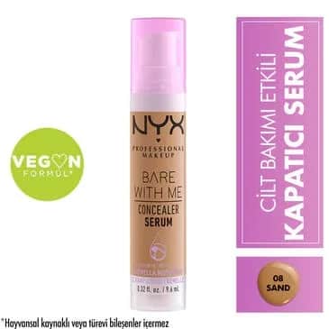 NYX سيروم إخفاء العيوب \بير ويذ مي\" من نيكس بروفيشنال ميك أب، 08 رملي"
