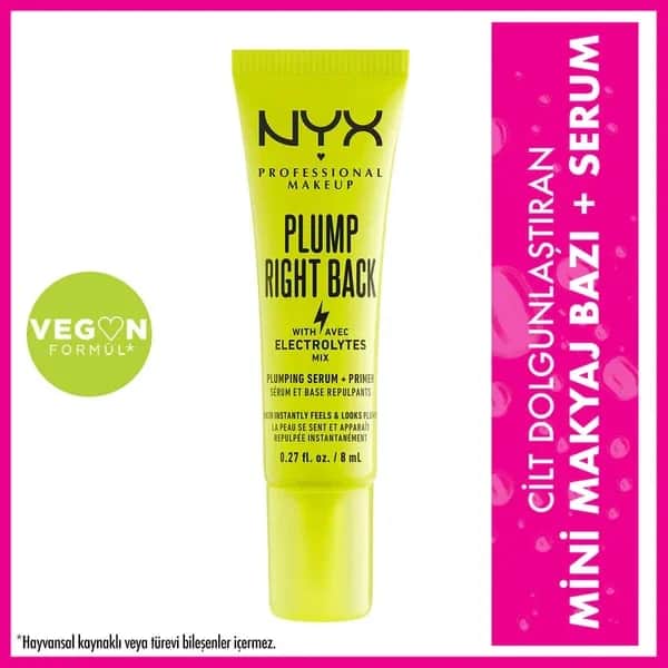 NYX قاعدة مكياج بلامب رايت باك من نيكس بروفيشنال ميك أب + سيروم صغير