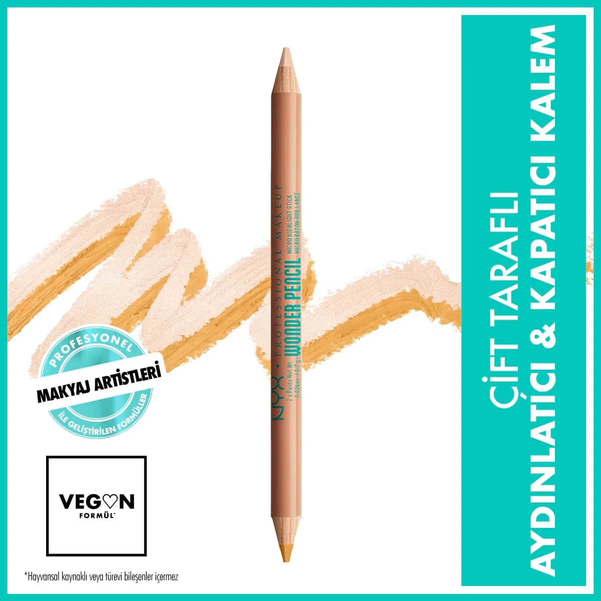 NYX قلم تحديد الوجه وإخفاء العيوب من نيكس بروفيشنال ميك أب وندر، ذو وجهين، عميق