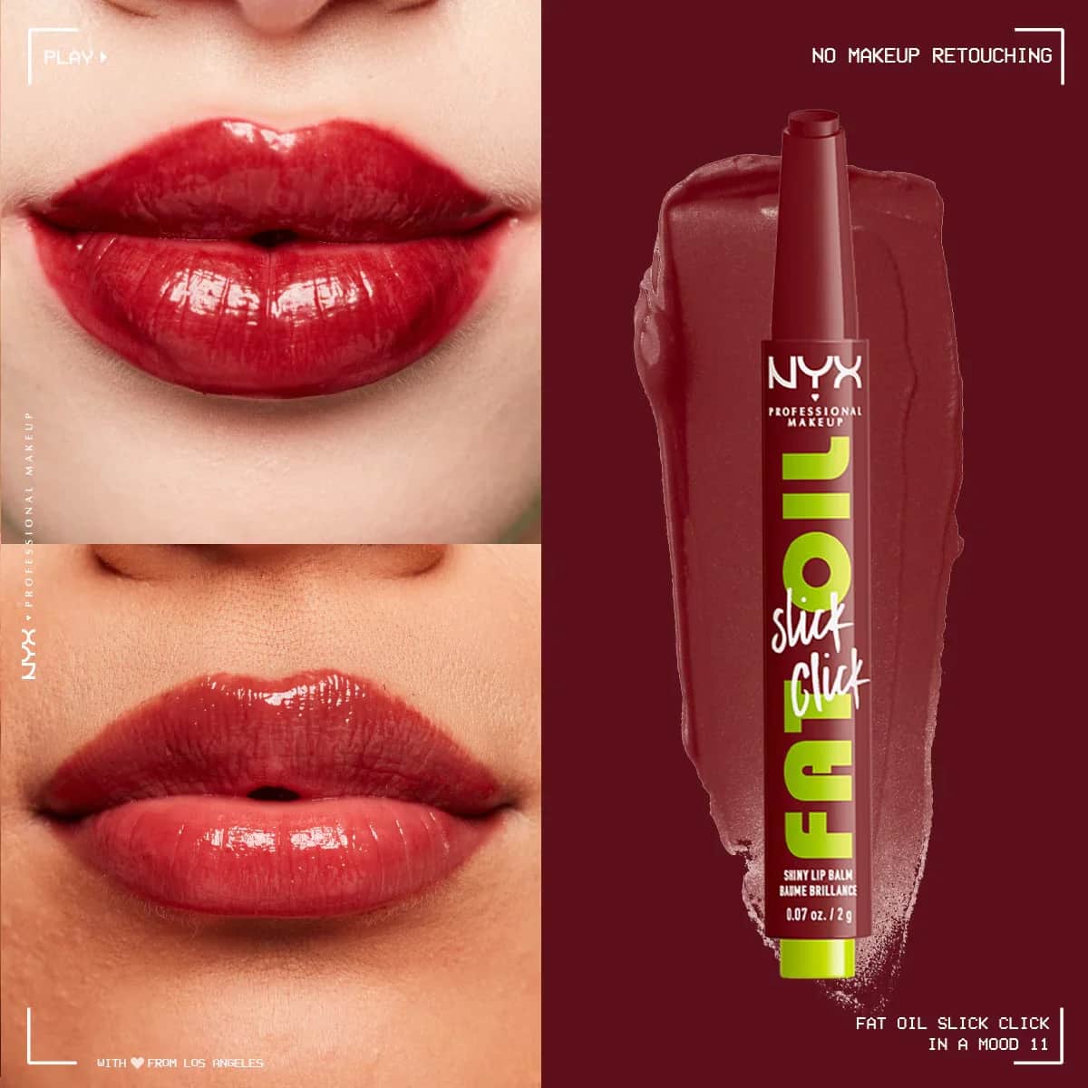 NYX مرطب الشفاه فات أويل سليك كليك شاين من نييكس بروفيشنال ميك أب، رقم 11 في أ مود