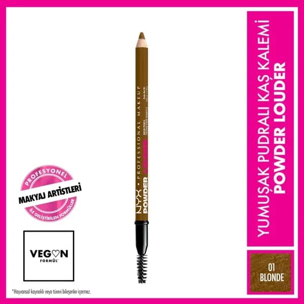 NYX قلم حواجب بودرة لودر باودر من نيكس بروفيشنال ميك أب، لون أشقر 01