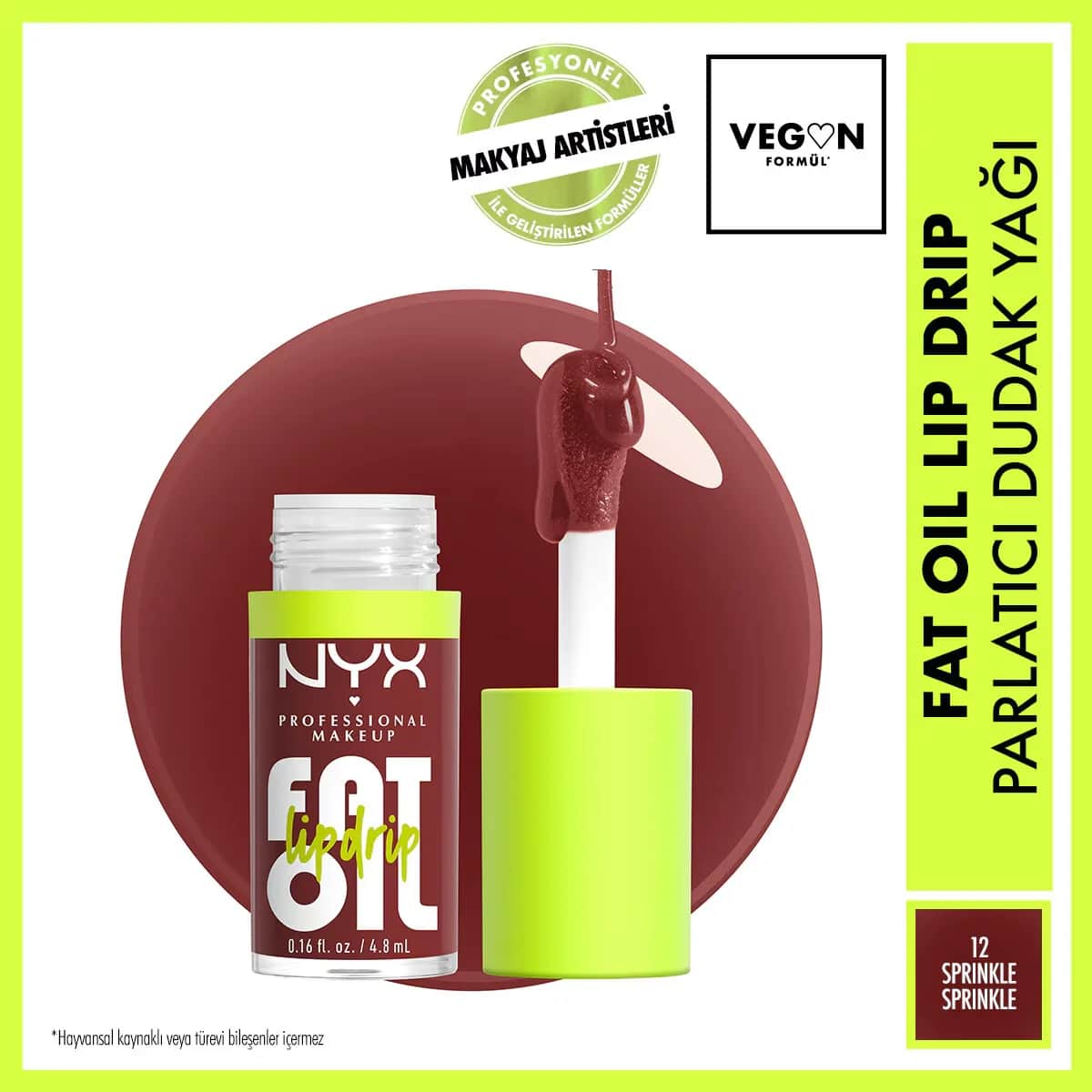 NYX زيت الشفاه اللامع من نييكس بروفيشنال ميك أب، زيت الشفاه اللامع، رش رش