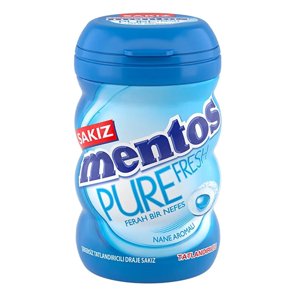 Mentos علكة مينتوس بيور فريش بنكهة النعناع 60 غرام