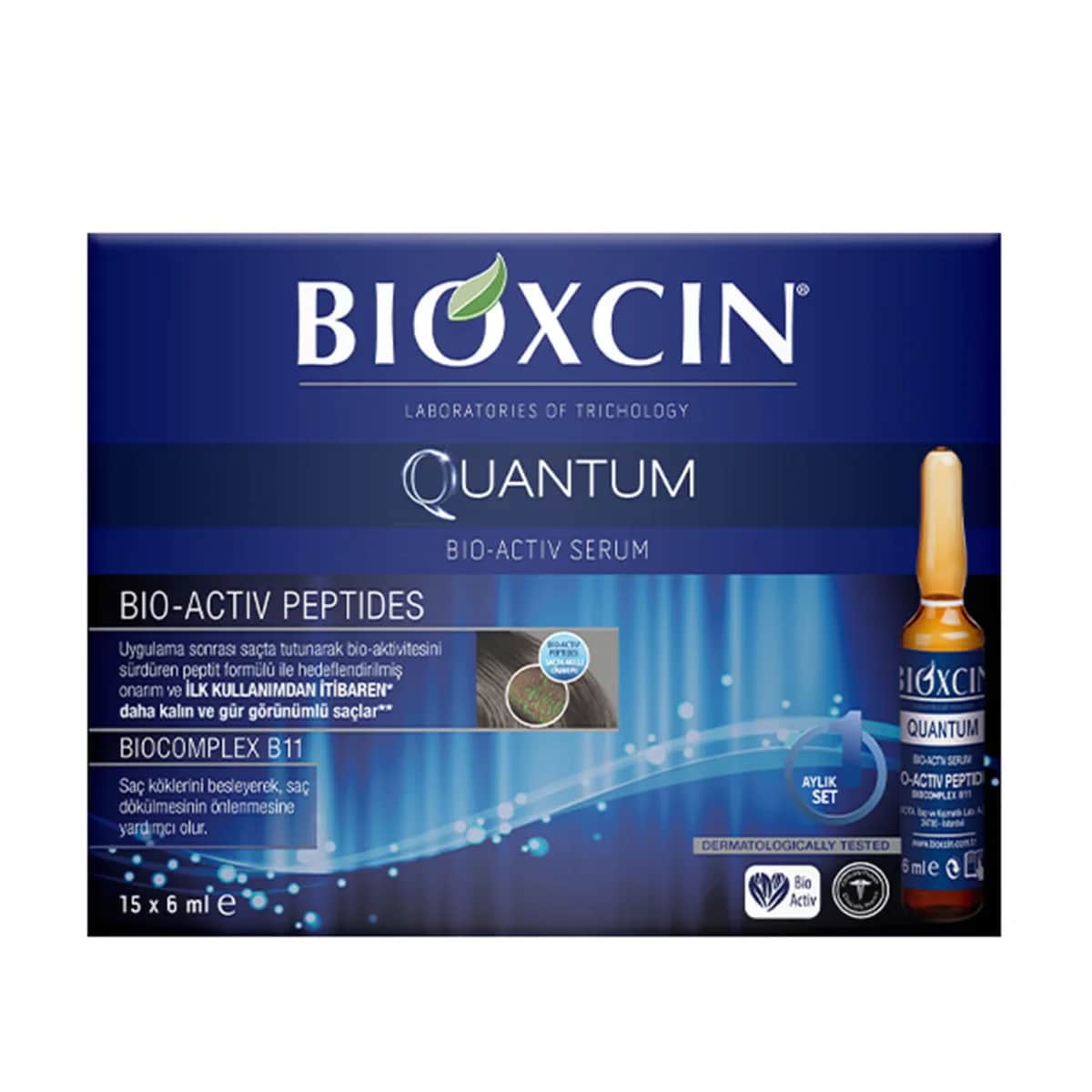 Bioxcin أمبولات سيروم بيوكسين كوانتم المضادة لتساقط الشعر، 15 × 6 مل