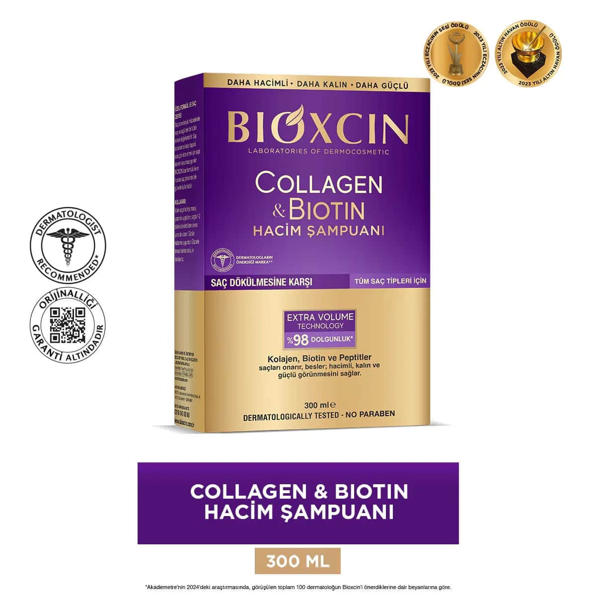Bioxcin شامبو بيوكسين الكولاجين والبيوتين لتكثيف الشعر 3 × 300 مل