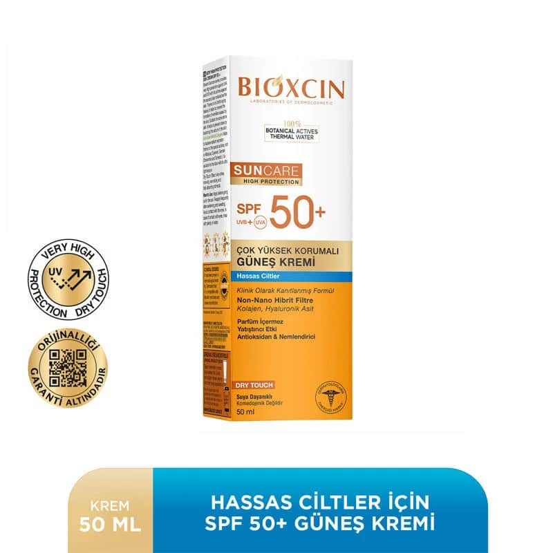 كريم واقي شمس للبشرة الحساسة SPF 50+ 50 مل من بيوكسين Bioxcin