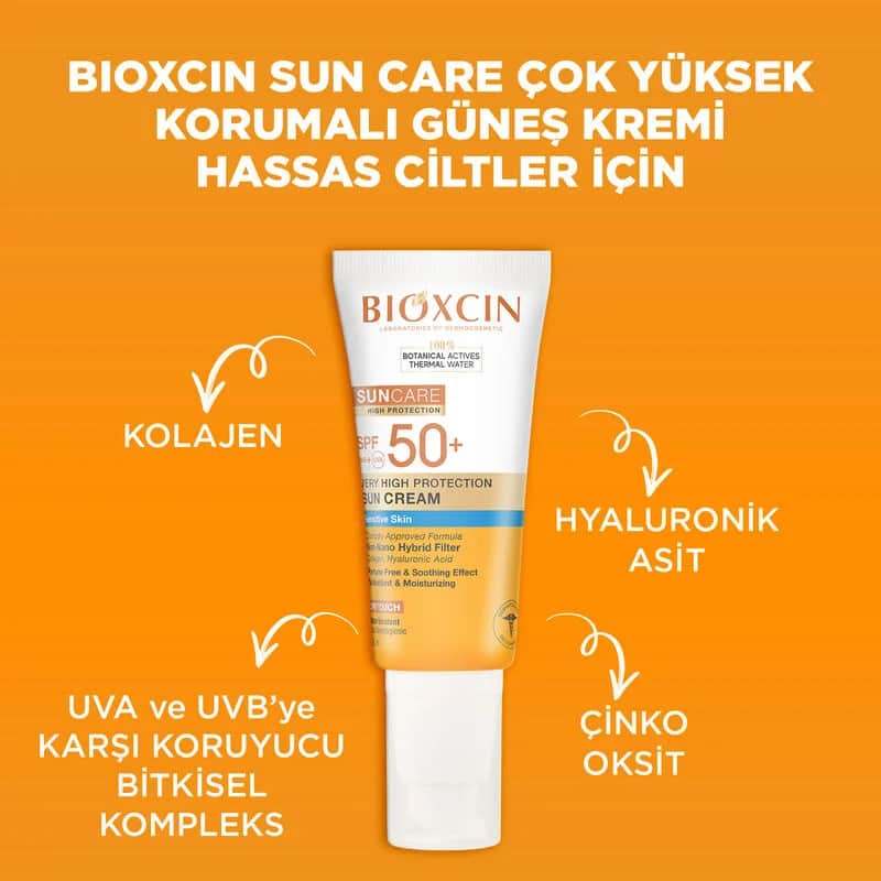 كريم واقي شمس للبشرة الحساسة SPF 50+ 50 مل من بيوكسين Bioxcin