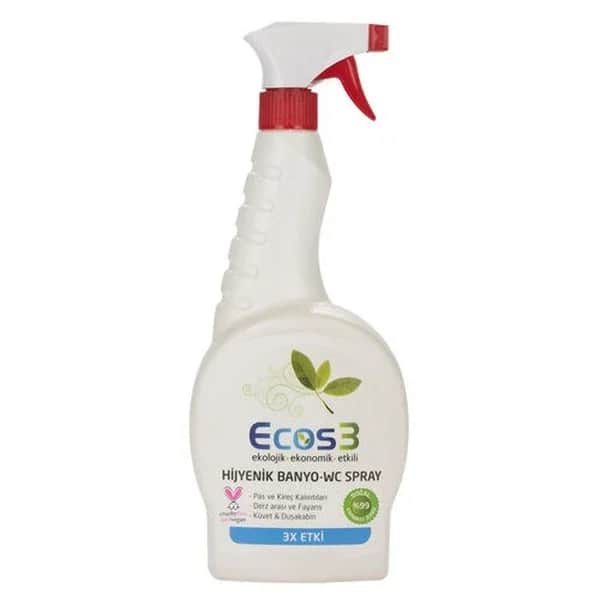 Ecos3 بخاخ منظف الحمامات والمراحيض إيكوس3 إيكوس 750 مل تنظيف طبيعي