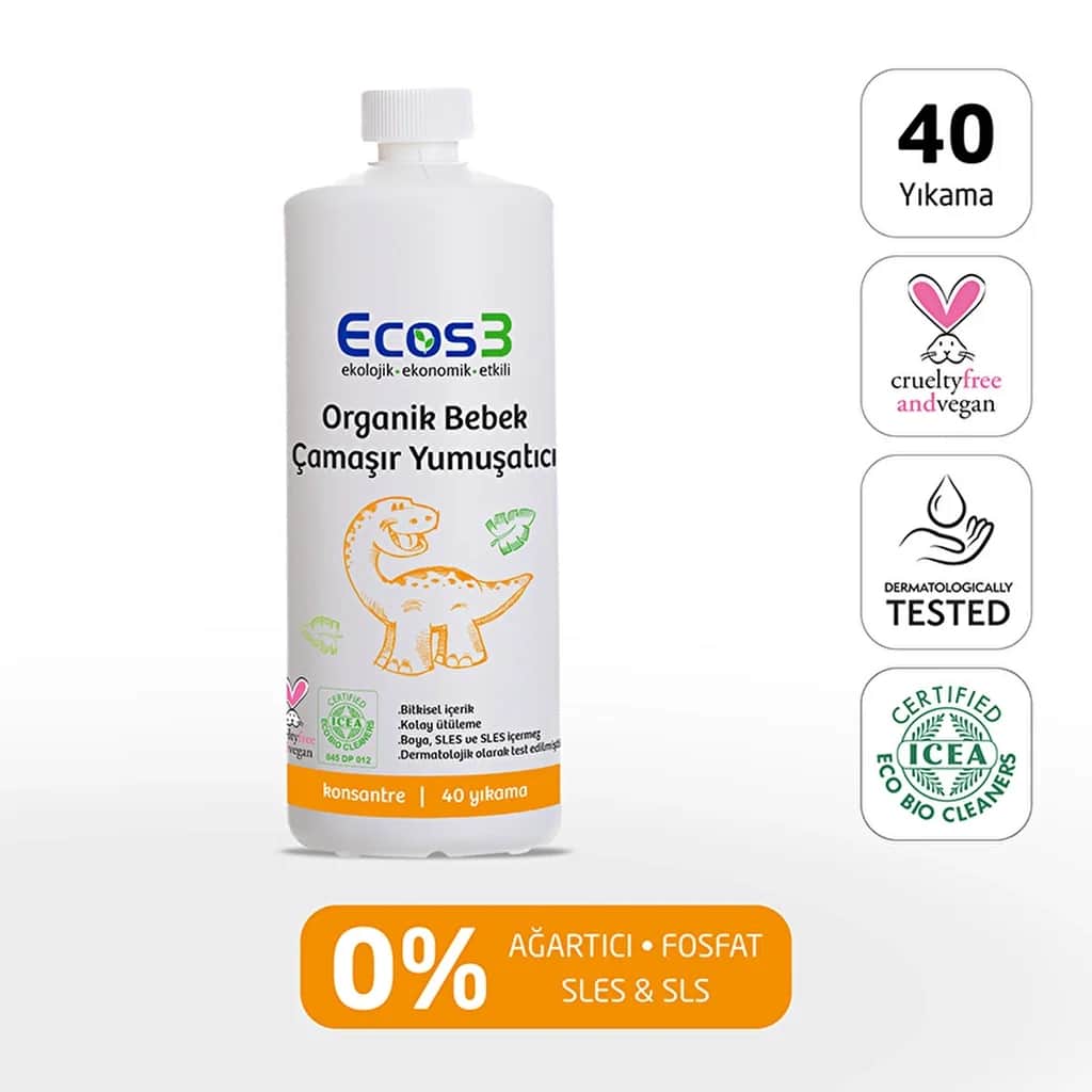 Ecos3 منعم الأقمشة إيكوس 3 للأطفال 1000 مل