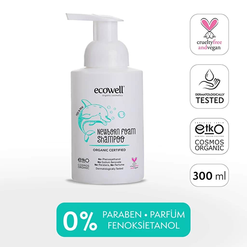 Ecowell شامبو إيكويل الرغوي للأطفال حديثي الولادة 300 مل