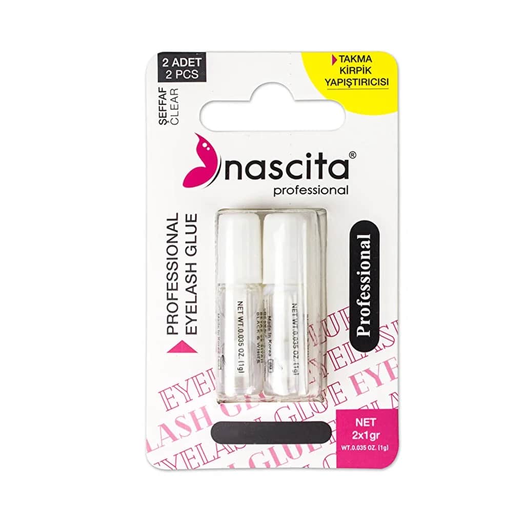 Nascita لاصق رموش صناعية احترافي شفاف من ناسيتا، 2 × 1 غرام