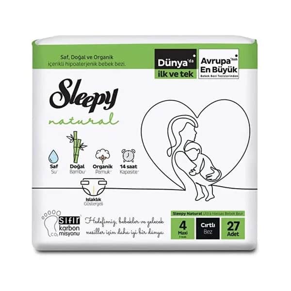 Sleepy Baby حفاضات سليبي بيبي جامبو مقاس 4 ماكسي 27 قطعة واحدة