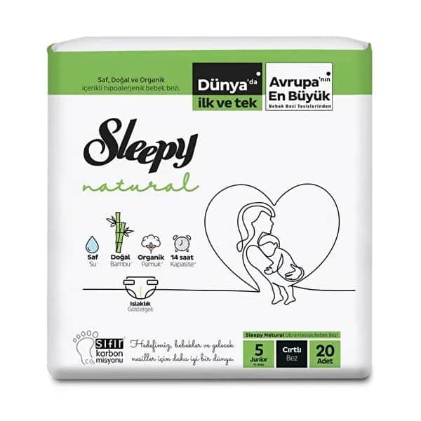 Sleepy Baby حفاضات سليبي بيبي جامبو مقاس 5 جونيور 20 قطعة واحدة