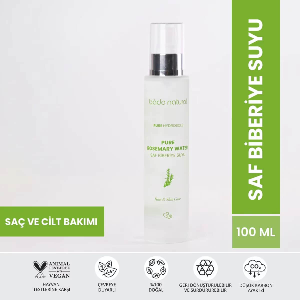 Bade Natural ماء الروزماري الطبيعي من بيد تونيك الشعر لنمو وحيوية 100 مل