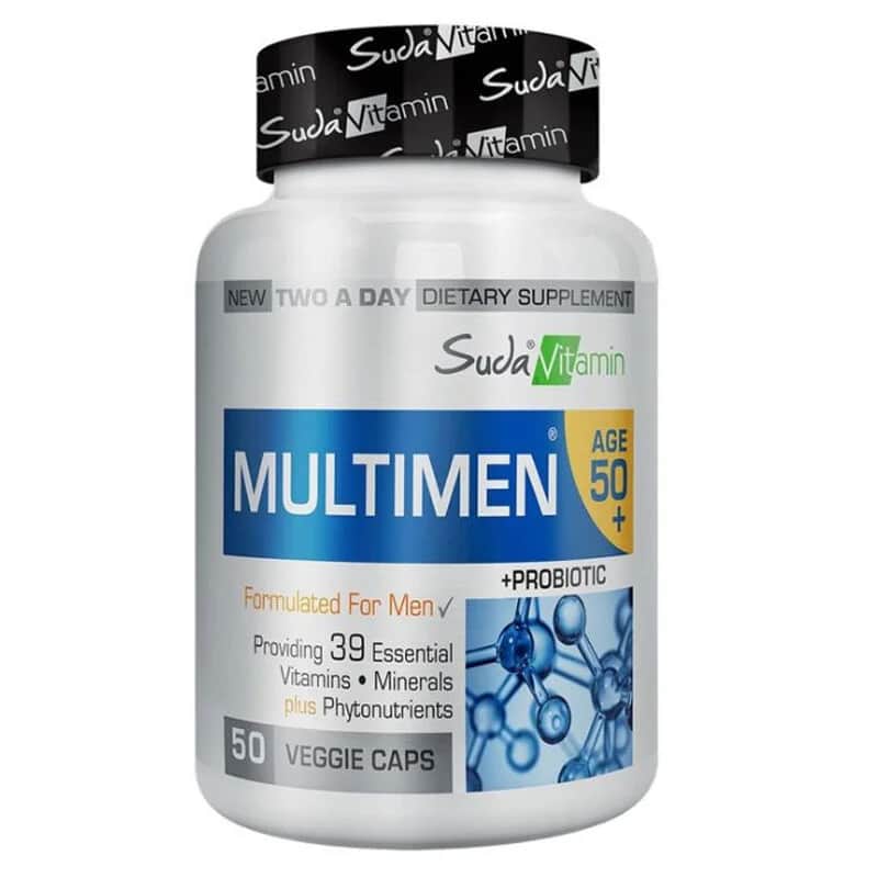 Suda Vitamin كبسولات سودا فيتامين مولتيمن للرجال من سن 50+، 50 كبسولة عشبية
