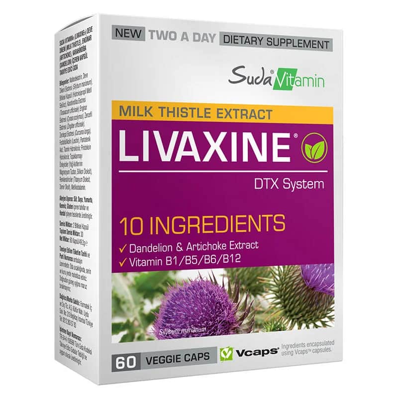 Suda Vitamin مستخلص شوك الحليب فيتامين سودا ليفاكسين 60 كبسولة