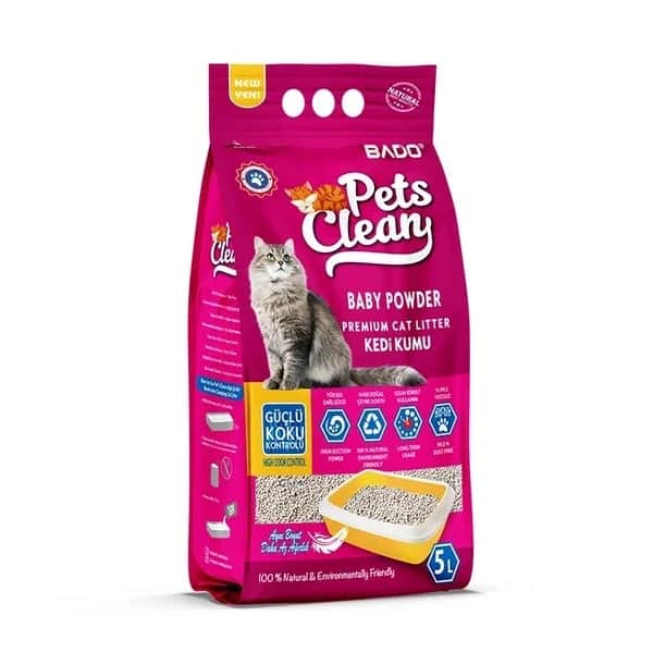 Pets Clean مسحوق رمل القطط بيتس كلين برائحة عطرية 5 لتر