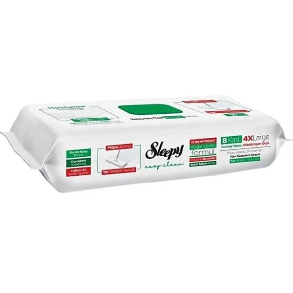 Sleepy مناشف تنظيف الأرضيات من سليبي، عبوة من 50 قطعة مقاس كبير جدًا، للاستخدام مرة واحدة
