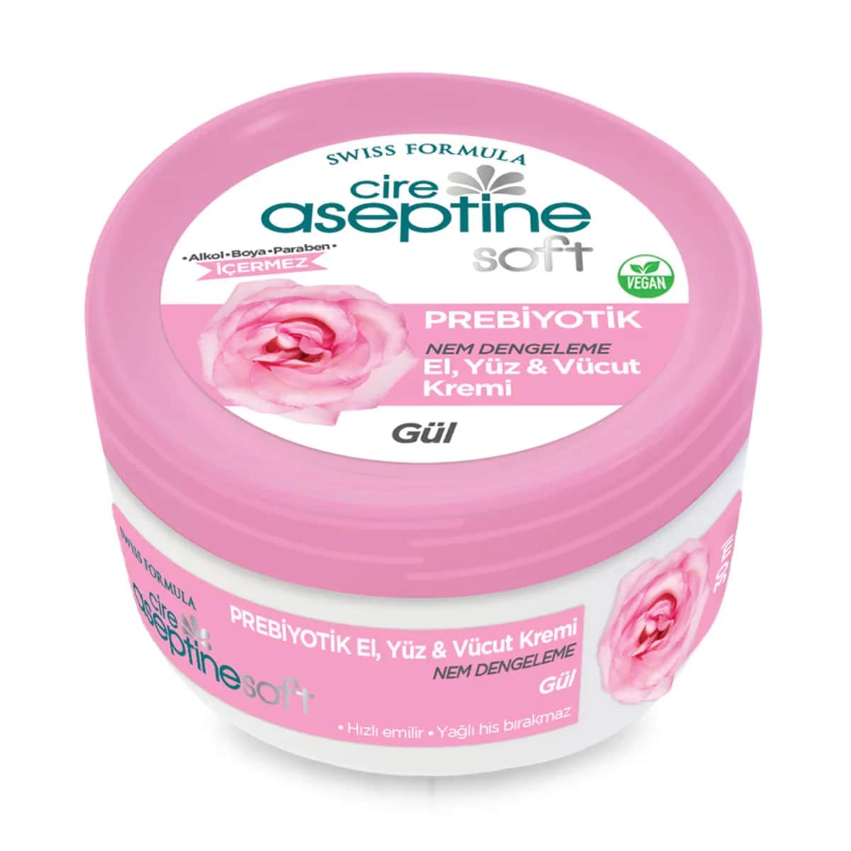 Cire Aseptine كريم سيري أسيبتين بخلاصة الورد الناعم، مرطب ومغذي، بريبايوتيك، 30 مل