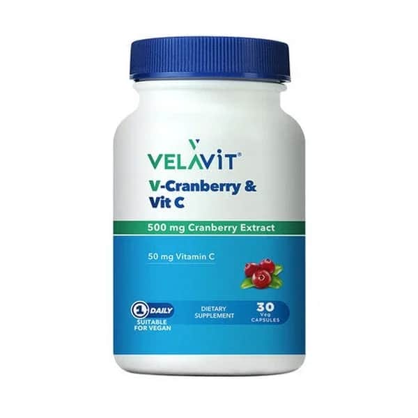 Velavit غذاء مكمل غذائي فيلافيت التوت البري وفيتامين سي، 30 كبسولة