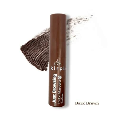 Kirpi Cosmetics ماسكارا حواجب بلون بني داكن من كيربي جاست براوزينج (بني داكن) 6 مل