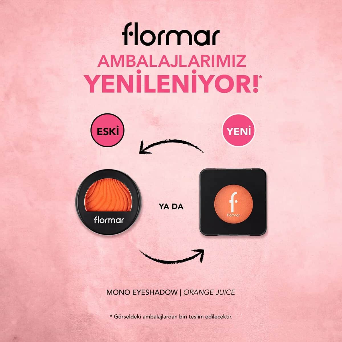 Flormar ظلال العيون المضغوطة فلورمار مونو عالية الصبغة واللمعان الطبيعي 026 عصير البرتقال 1 قطعة