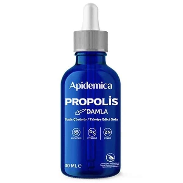 Apidemica ابيدميكا قطرات تحتوي على البروبوليس وفيتامين د3 والزنك 30 مل