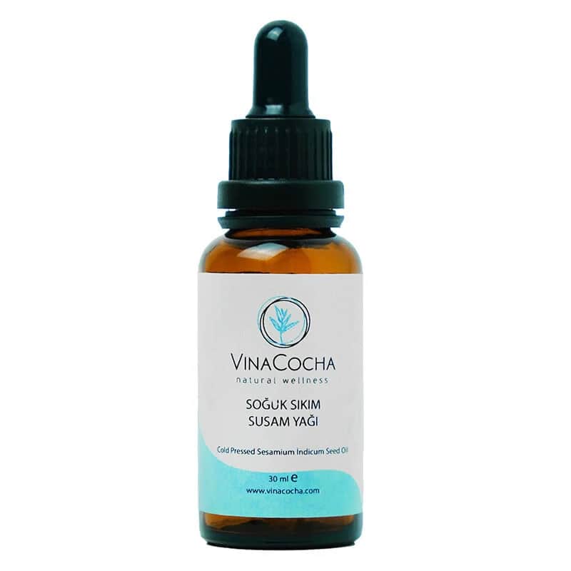 Vinacocha زيت السمسم المعصور على البارد فيناكوتشا 30 مل نقي وطبيعي
